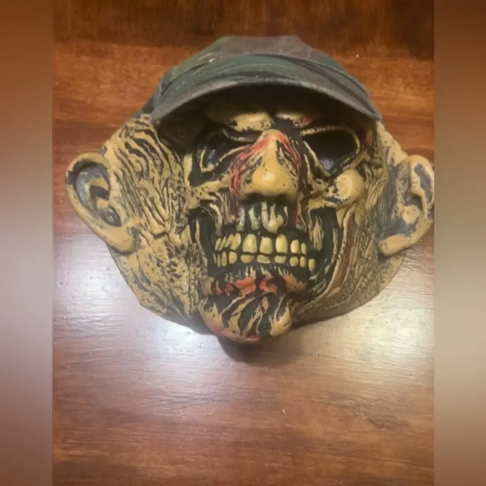 Fun World Monster Mask Halloween Skull Skeleton Baseball Hat Camouflage Scary